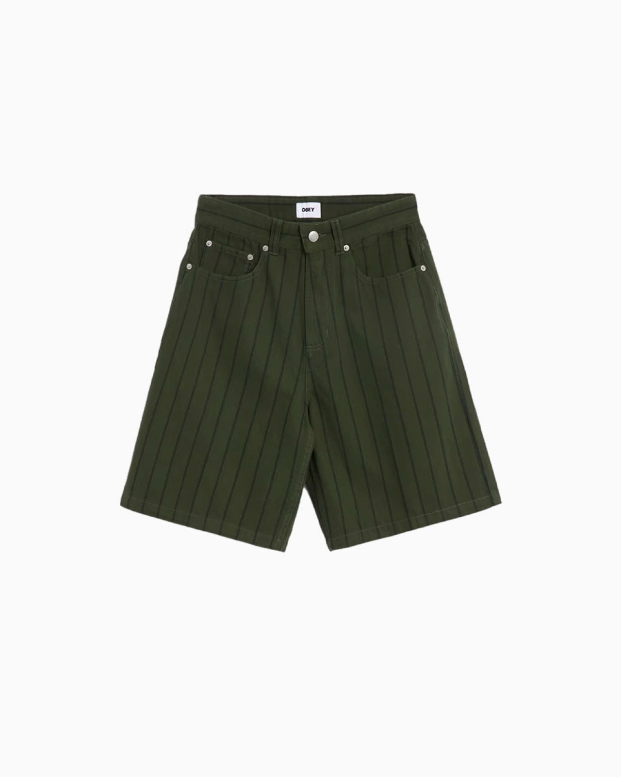 Obey: Шорты джинс. Obey Stripe Baggy Denim Short