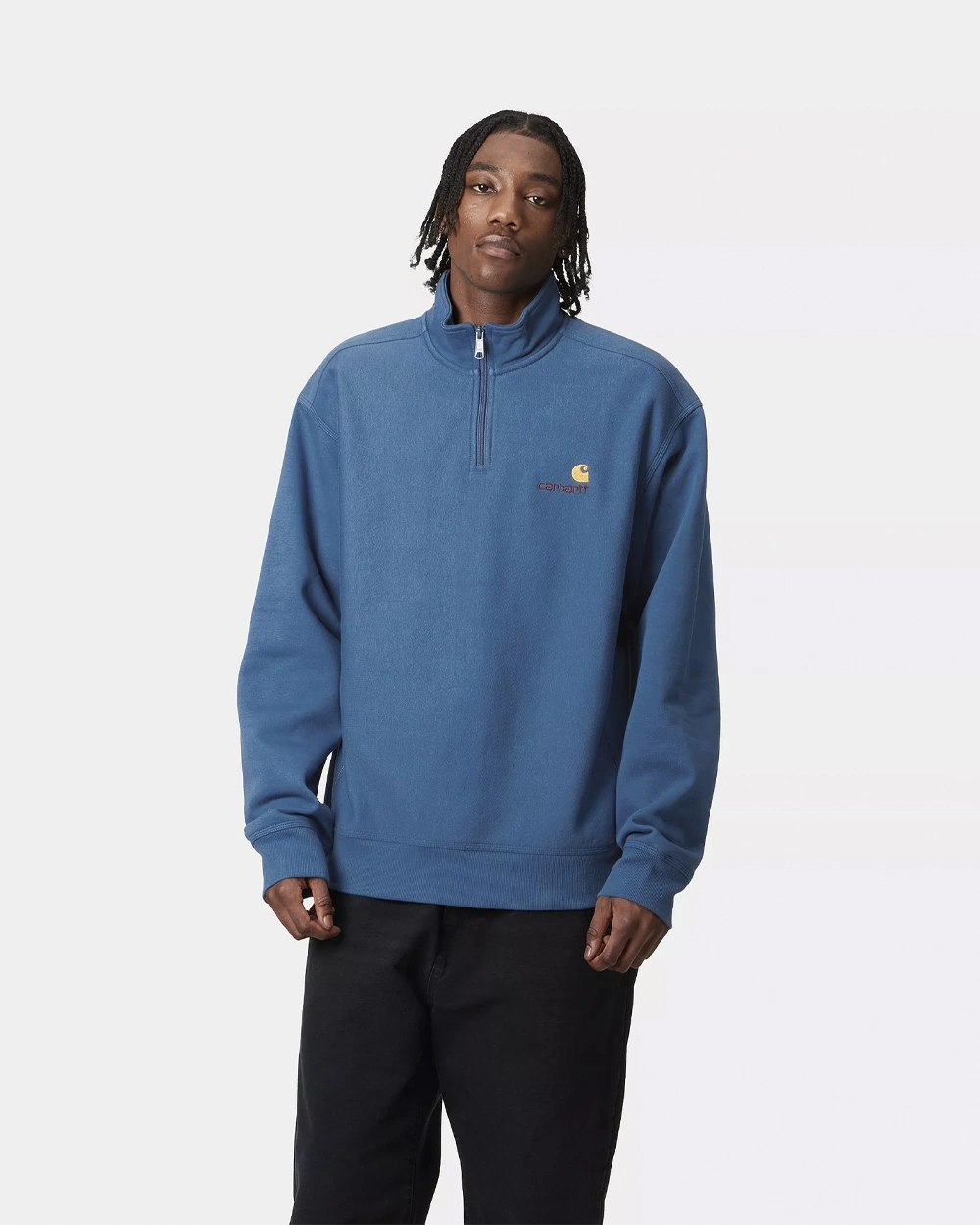 Carhartt Wip: Толстовка Carhartt WIP Half Zip American Script Sweat